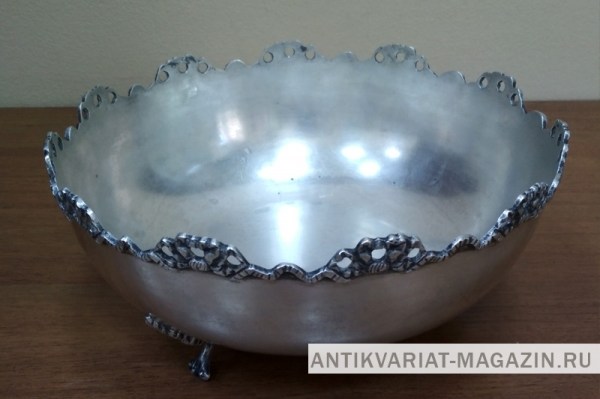 фруктовая ваза серебро 800